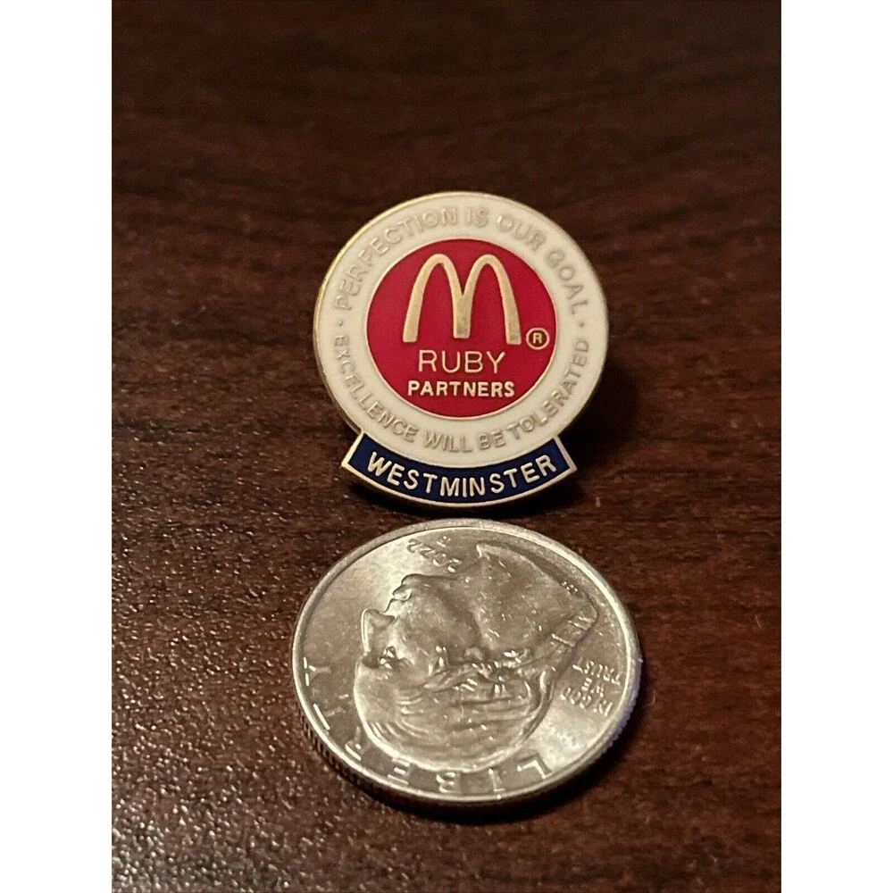 McDonald’s Ruby Partners Westminster Perfection Is Our Goal Employee Hat Pin‎